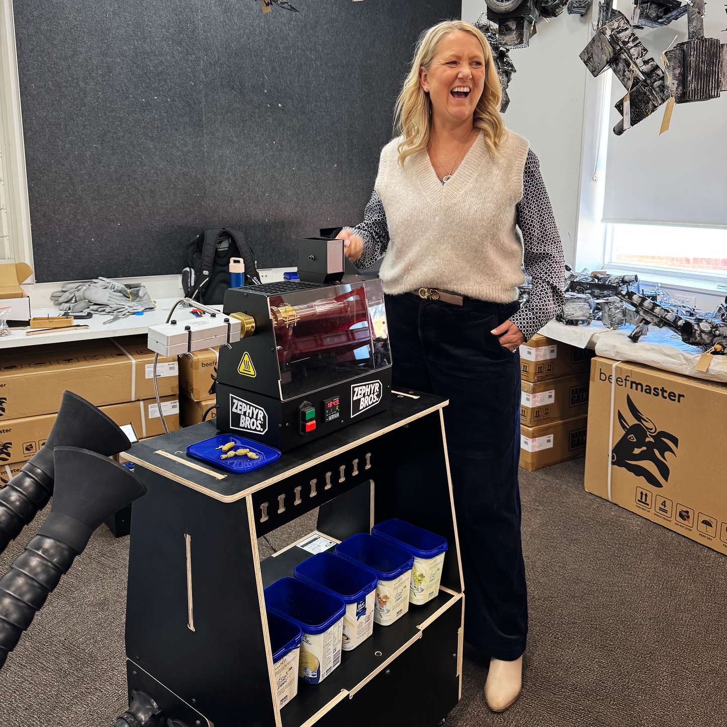 Zephyr Bros compact Benchtop Extrusion Machine for recycling plastic