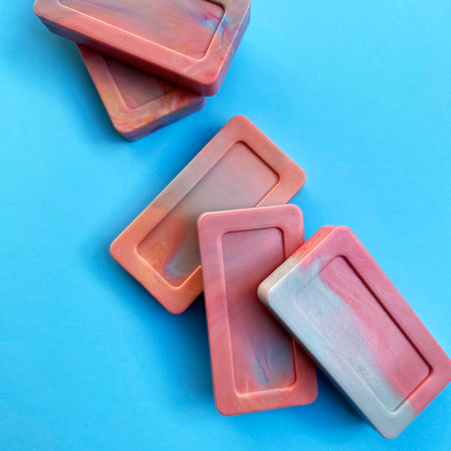 Dominoes made from recycled plastic bottle caps