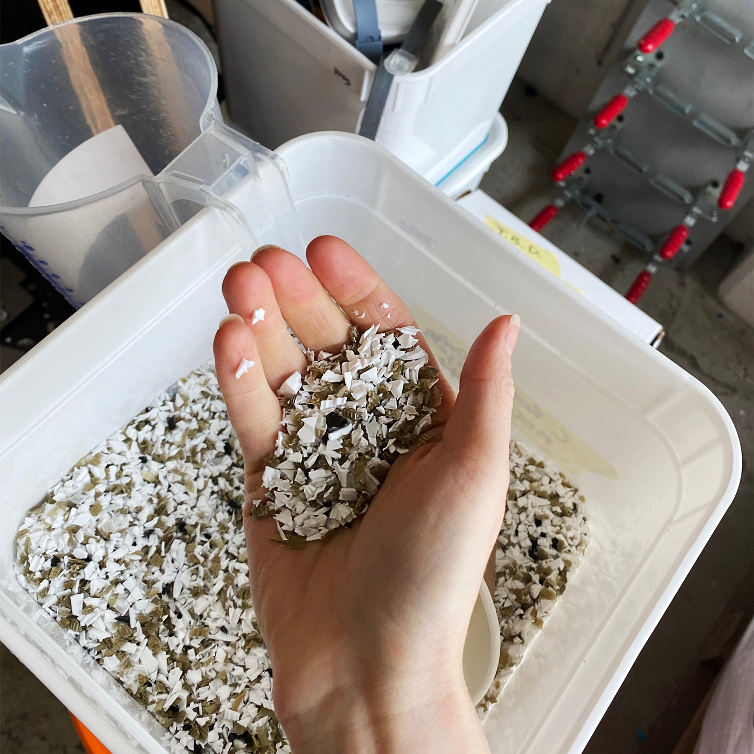 Recycled plastic products, made in Australia for Country Road from post-consumer plastics