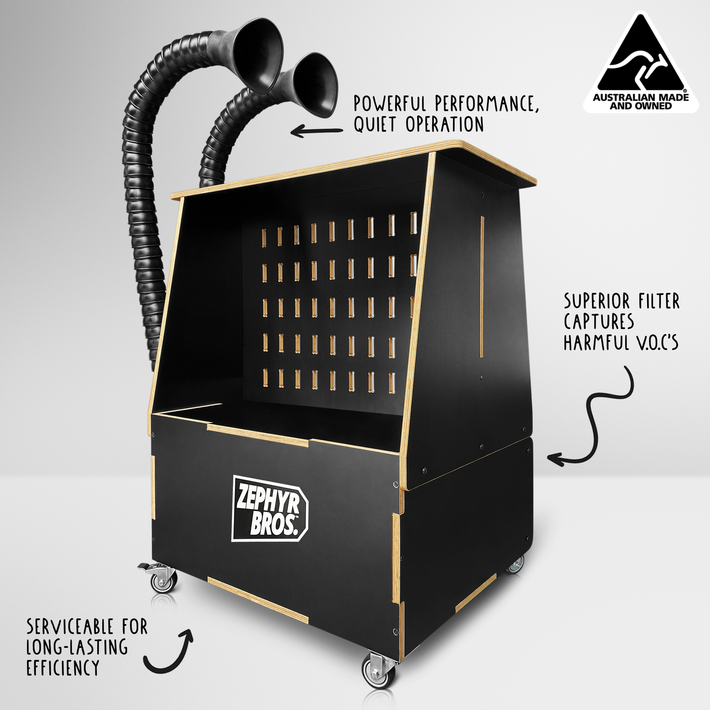 School recycling workstation with fume extractor