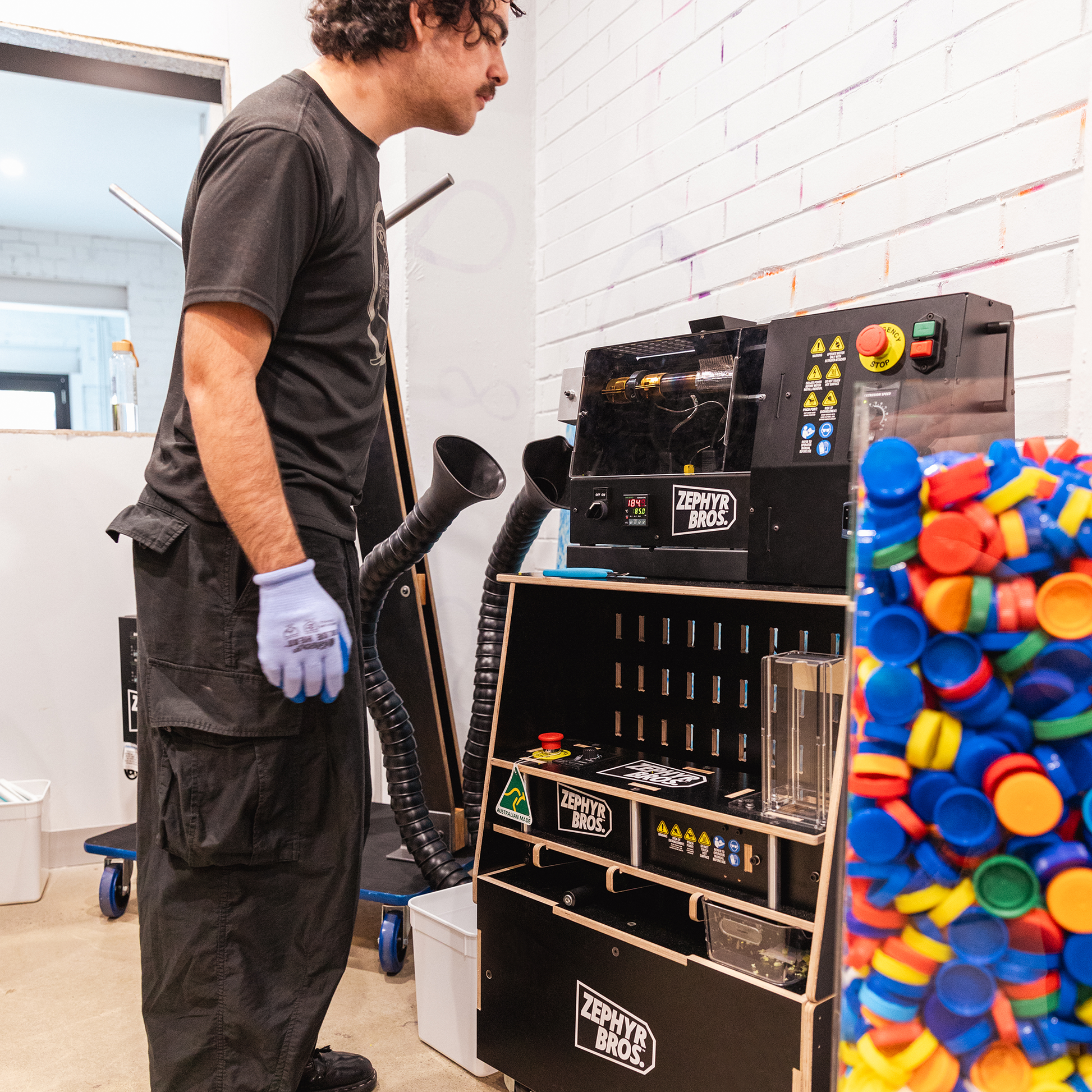 Fume Extractor for recycling plastic from Precious Plastics Melbourne, Australia