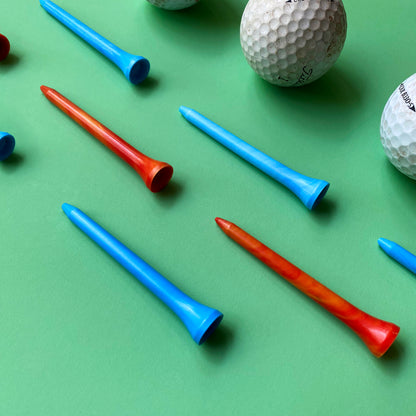 Make golf tees from recycled plastics