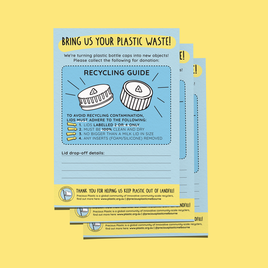 Downloadable / printable: Plastic lid collection flyer