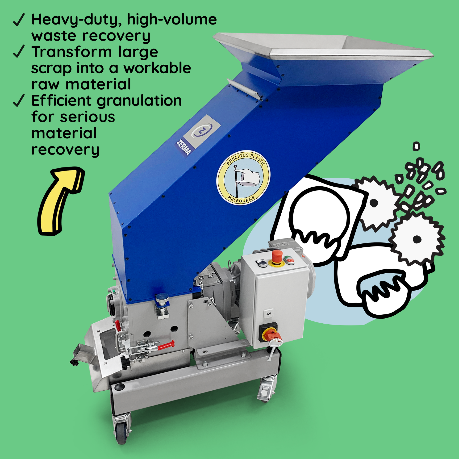 Precious Plastic Melbourne Granulator | Recycle plastic, shred & create granules