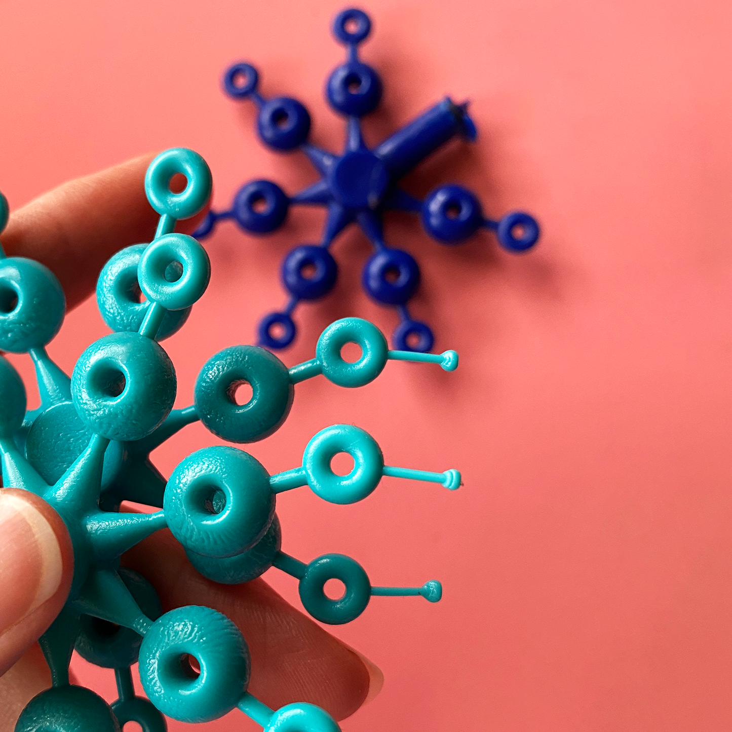 Beads from recycled plastic waste