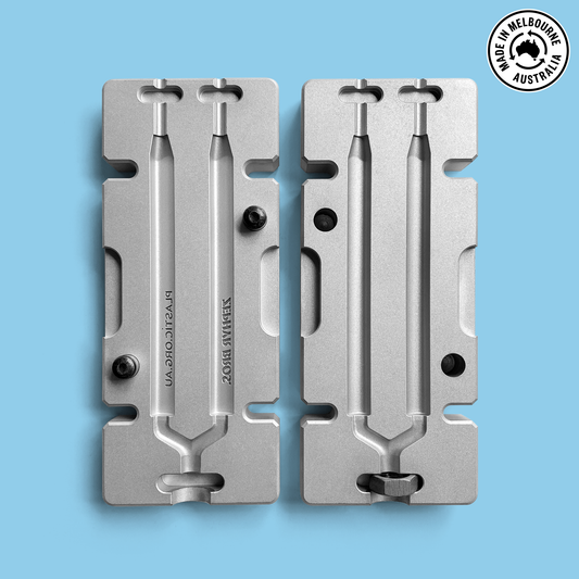 Product mold for recycled plastic pen | Precious Plastics Melbourne