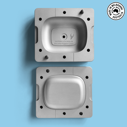 Soap dish mould for plastic recycling machinery