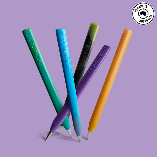 Recycled plastic pens made from 100% post-consumer waste