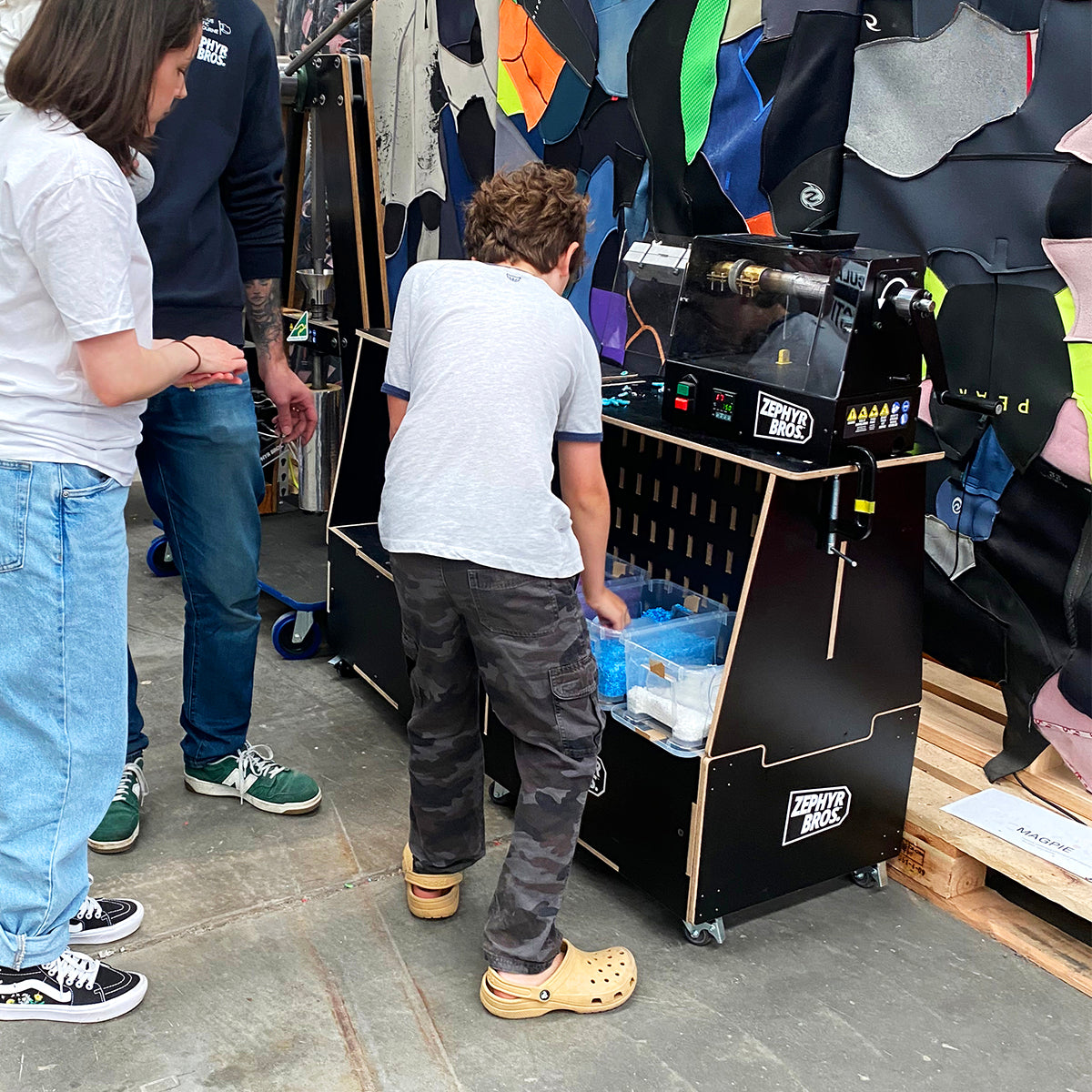 Plastic recycling extruder for workshops from Zephyr Bros / Precious Plastic Melbourne