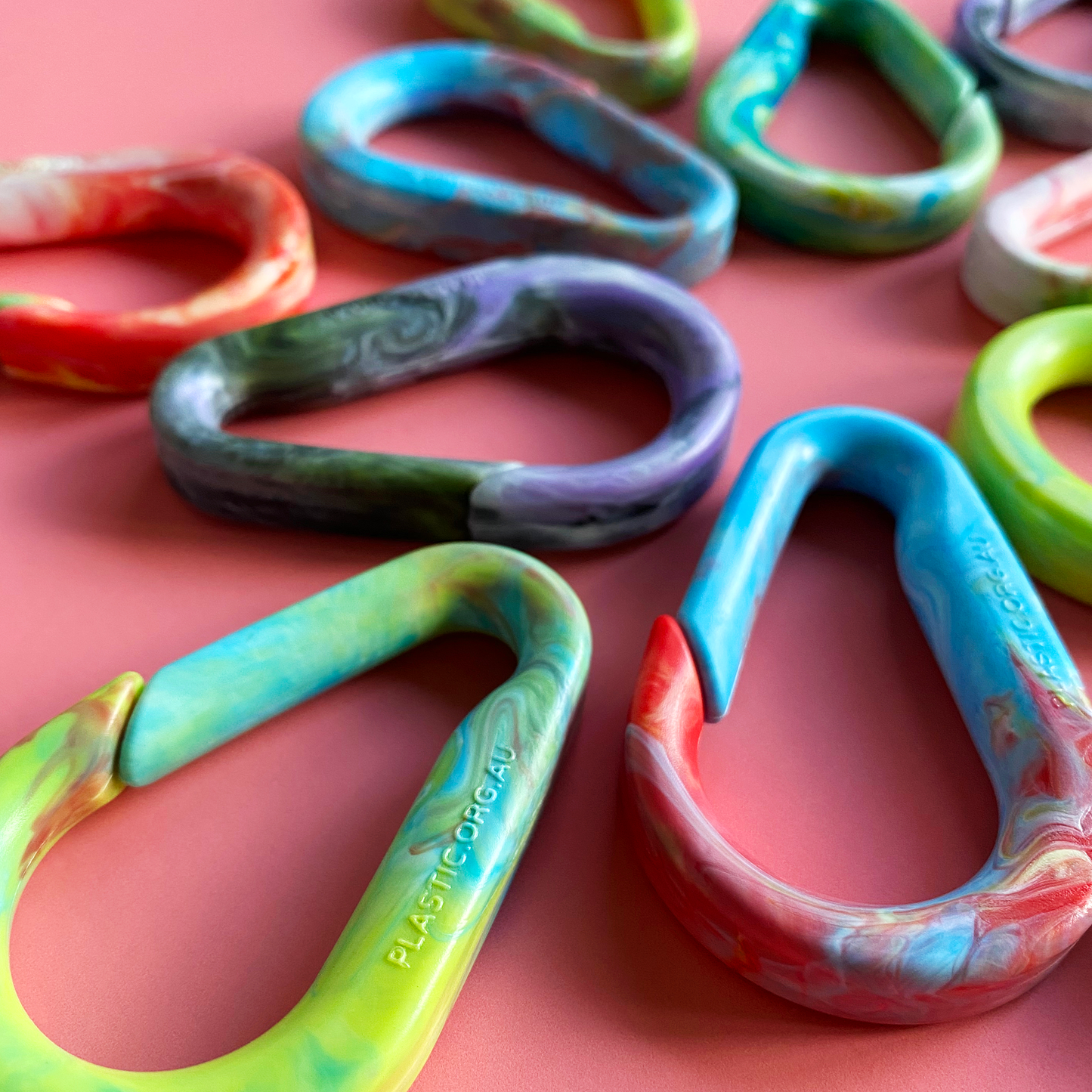 Chunky carabiner design by Precious Plastic Melbourne