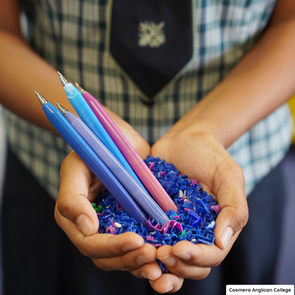STEM recycling equipment for making recycled pens