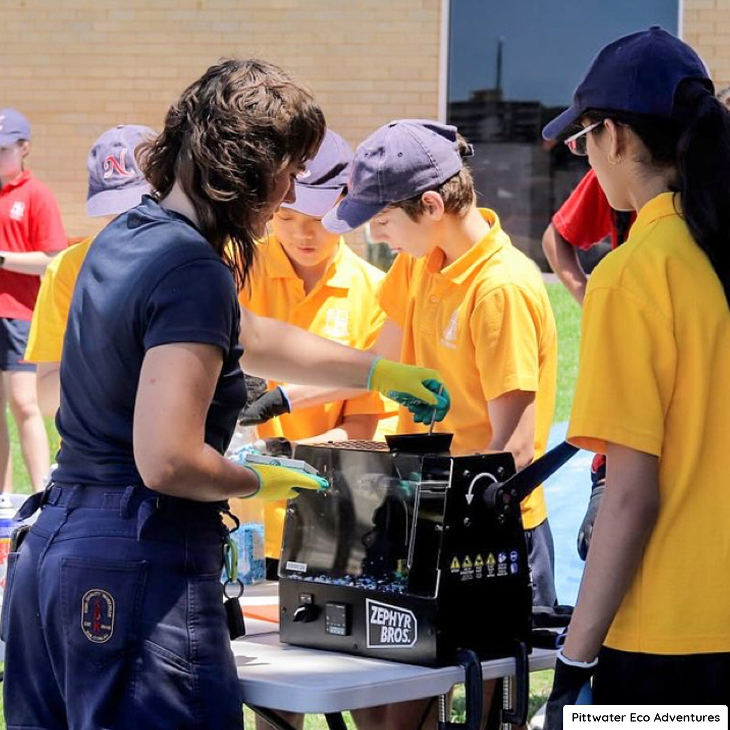 Pittwater Eco Adventures with Zephyr Bros recycling machine