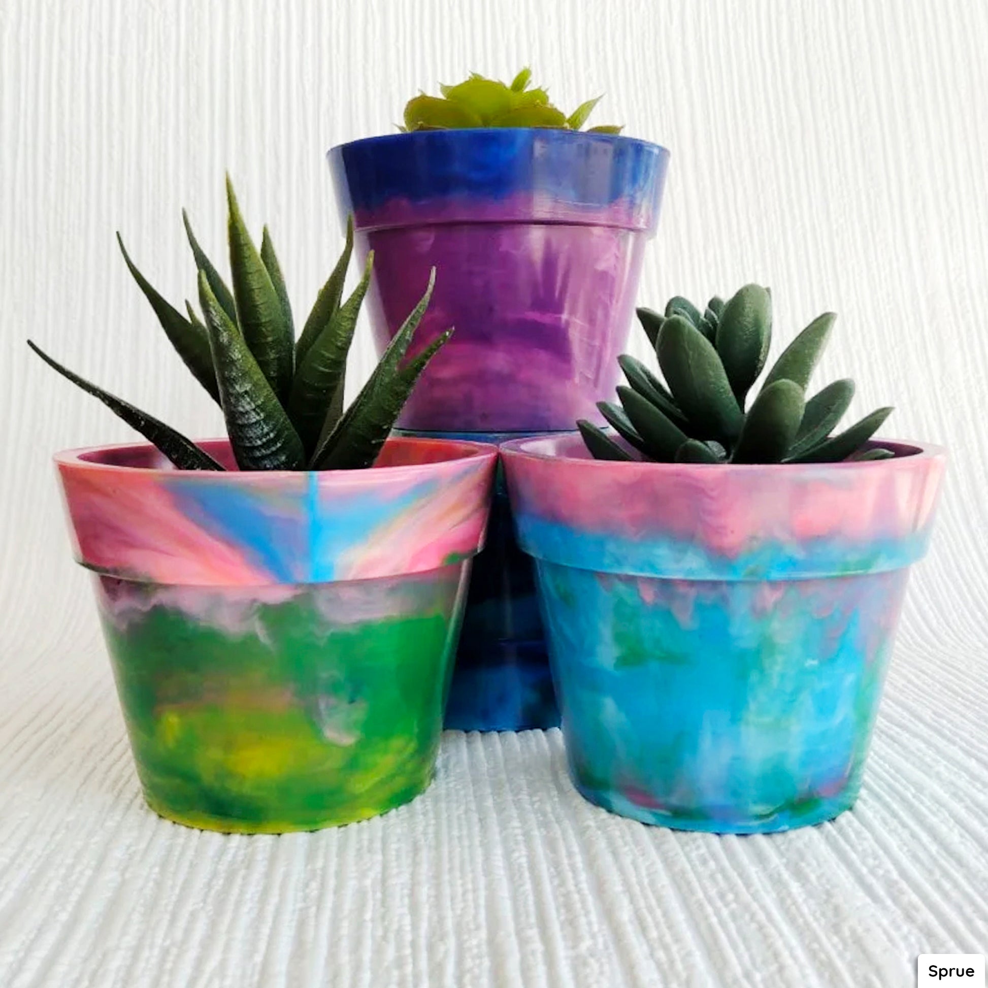 Recycled plastic pots from Sprue Plastic at RMS Recycle