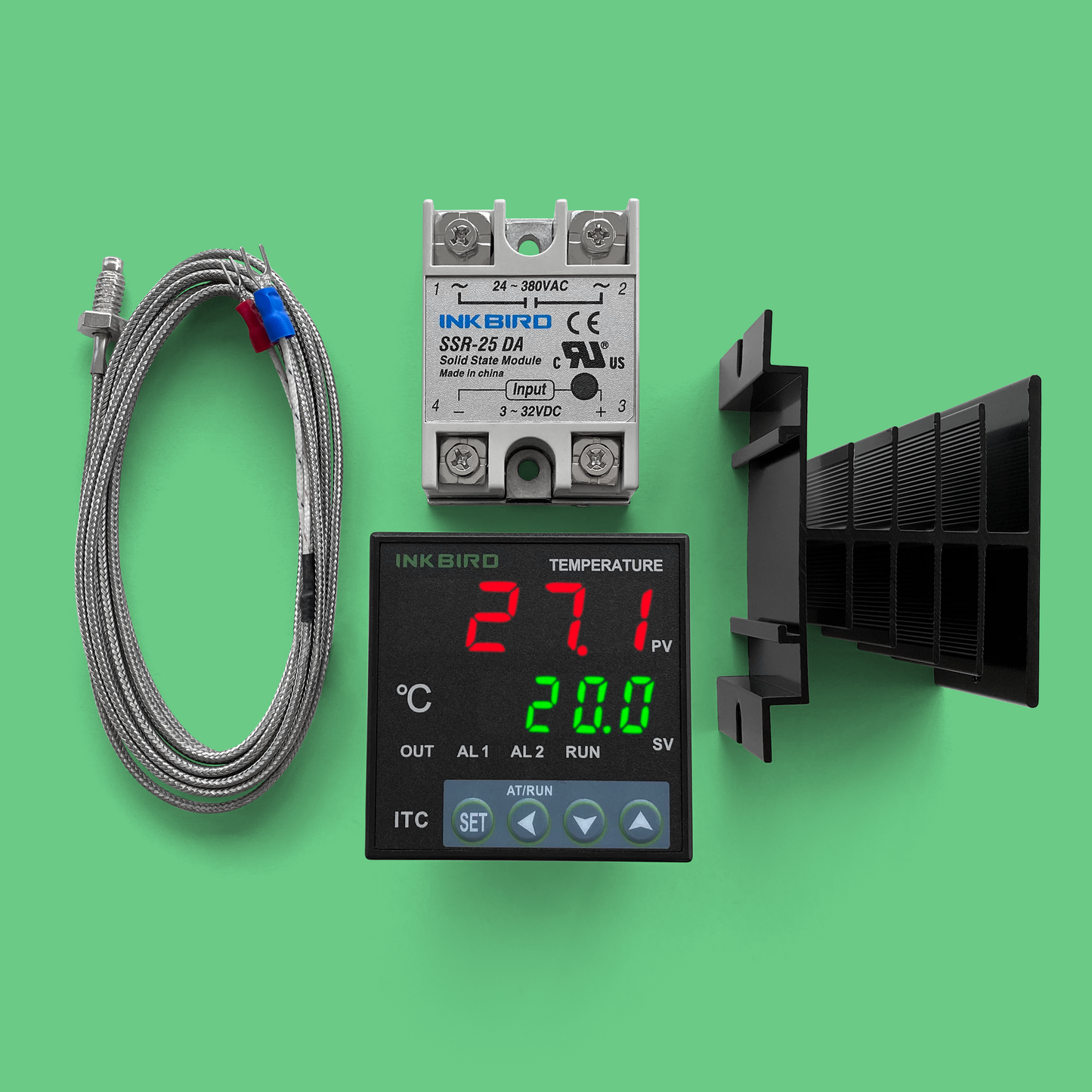 Precious Plastic Melbourne: PID Controller, SSR, K-type Thermocouple & Heat Sink