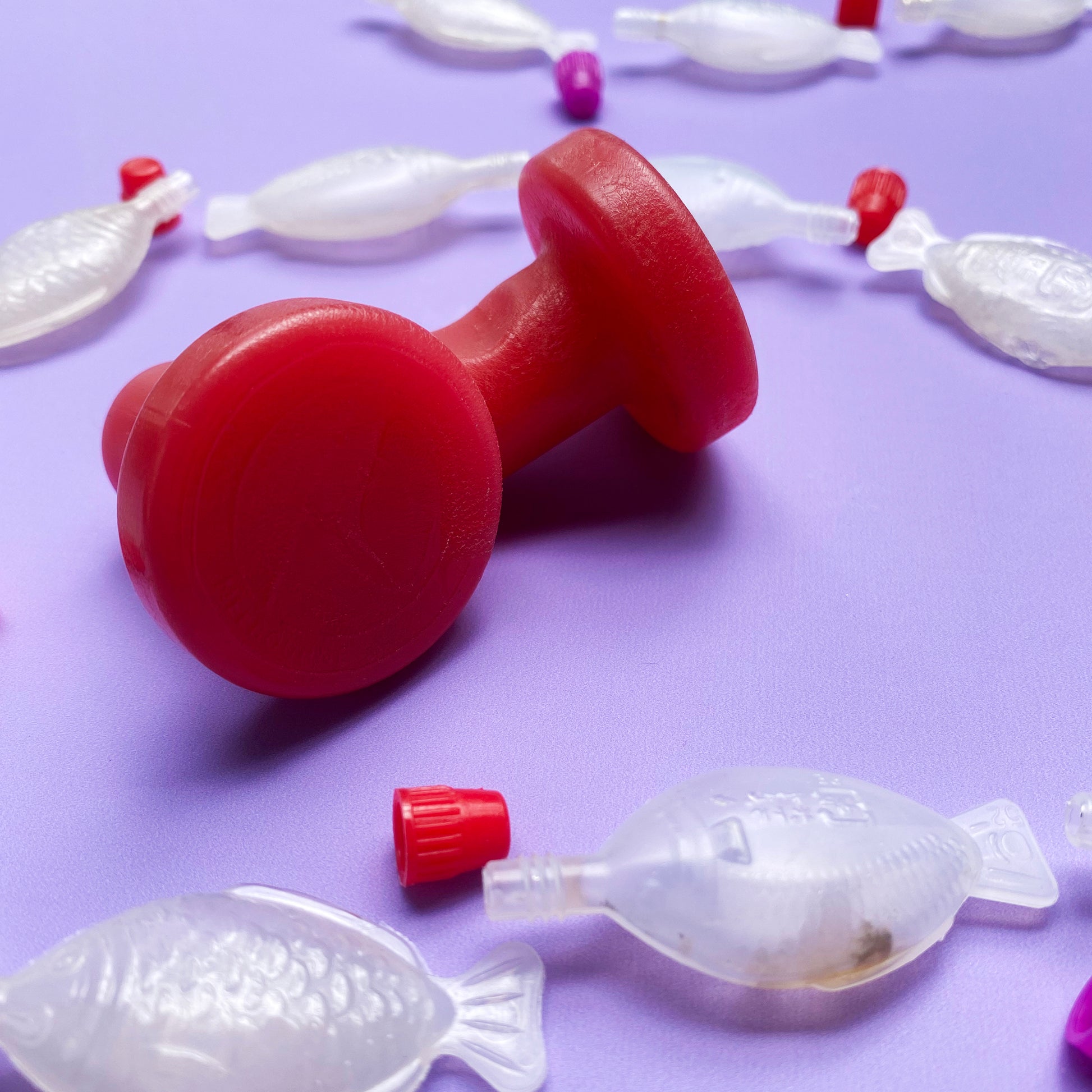 Door knobs / coat hooks made from recycled plastic soy fish